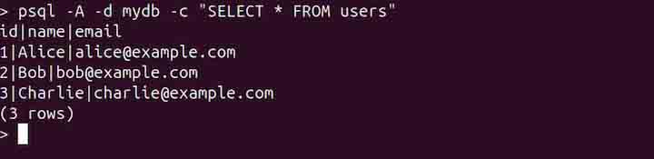 psql Command in Linux9