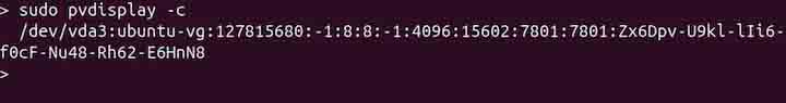 pvdisplay Command in Linux2