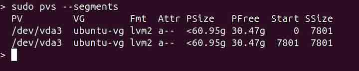 pvs Command in Linux7