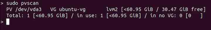 pvscan Command in Linux1