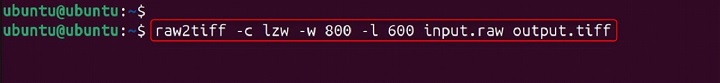 raw2tiff Command in Linux4