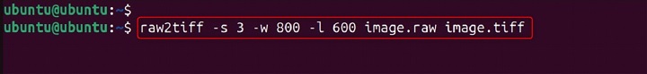 raw2tiff Command in Linux7