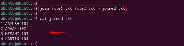 Redirecting Output to File Using join