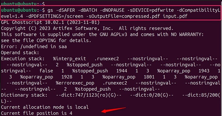 Reducing PDF File Size Using ghostscript