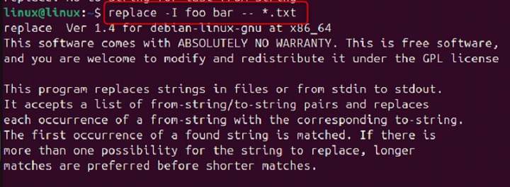 replace Command in Linux3