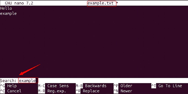 rnano Command in Linux9