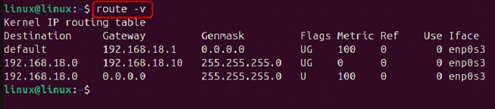 route Command in Linux3