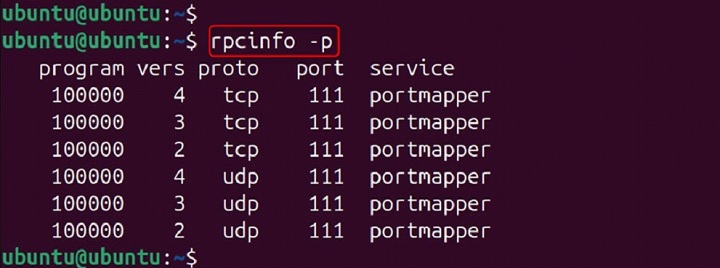rpcinfo Command in Linux2