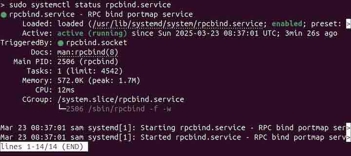 Running portmap in Verbose Mode 1