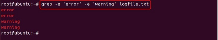 Search for Multiple Patterns Using grep
