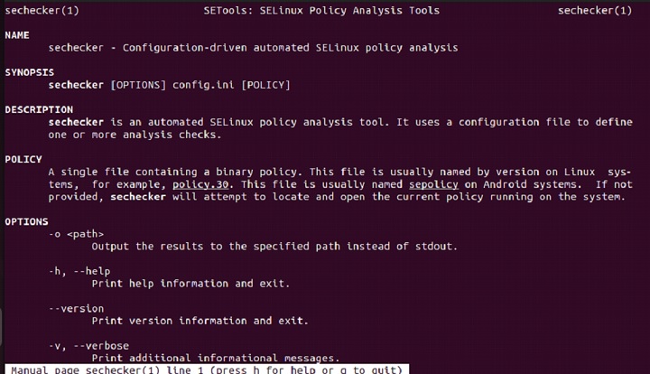 sechecker Command in Linux1