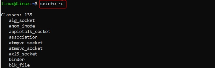seinfo Command in Linux1