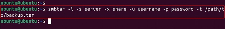 smbtar Command in Linux3