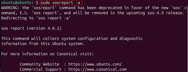 sosreport Command in Linux2