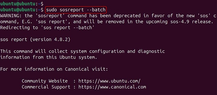 sosreport Command in Linux5
