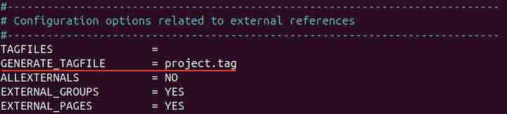 Tag and Search-Index Files through doxygen 1