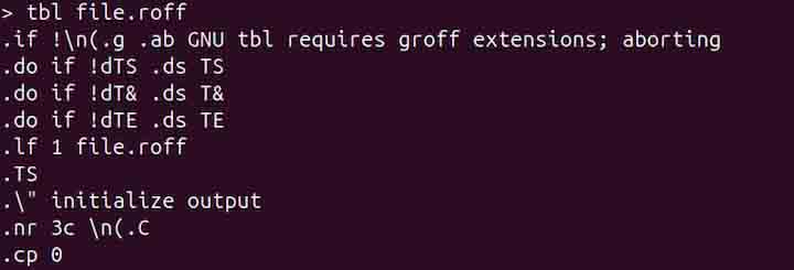 tbl Command in Linux2