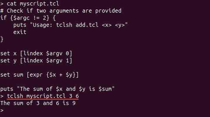 tclsh Command in Linux7