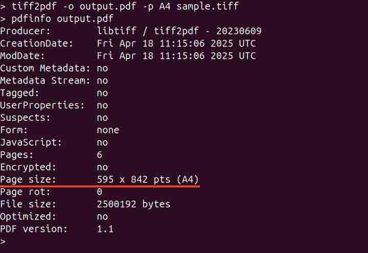 tiff2pdf Command in Linux3