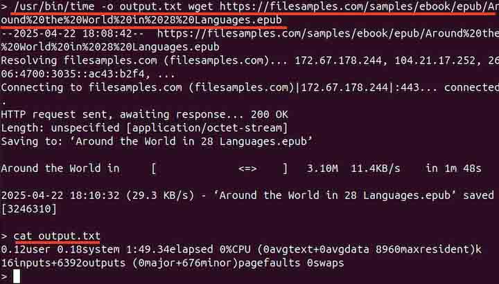 time Command in Linux10