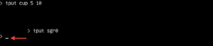 tput Command in Linux5