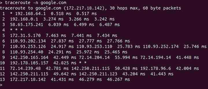 traceroute Command in Linux3