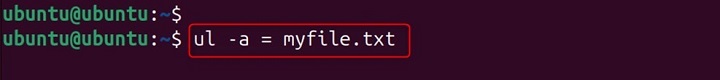 ul Command in Linux2