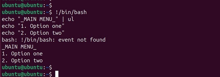 ul Command in Linux9