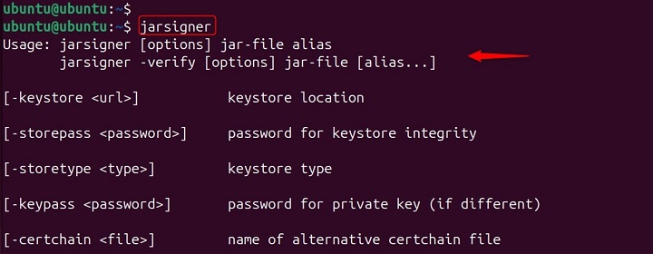 Understanding jarsinger Command
