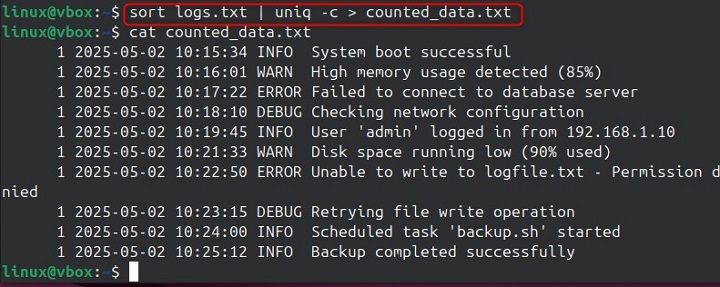 uniq Command in Linux2