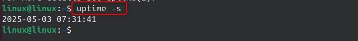 uptime Command in Linux3