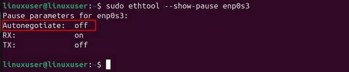 Verify if Auto Negotiate Parameter is Disabled