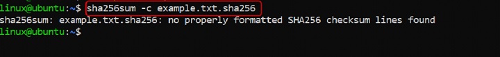 Verifying SHA-256 Hash for a File Using sha