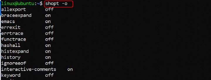 Viewing set-Compatible Options Using shopt