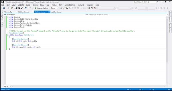 Wcf Hosting Services WAS 2