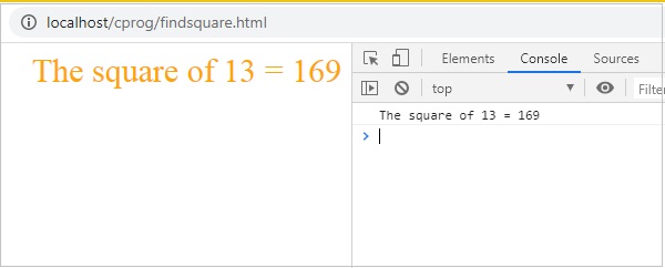 Find Square HTML