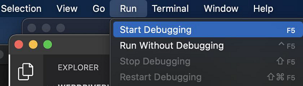 Start Debugging