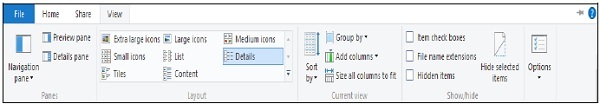 File Explorer Share Option