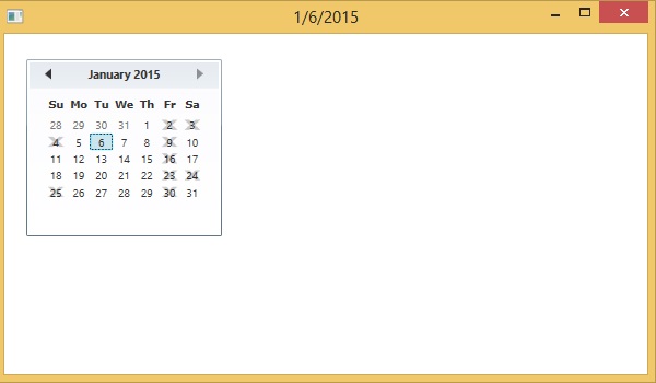 Calendar Output